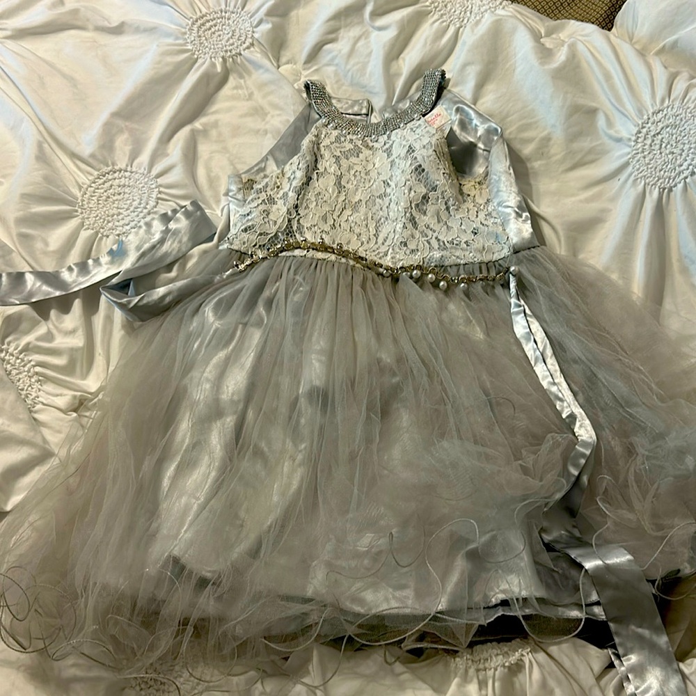 Cinderella Couture party dress, silver/grey, size 10